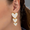 Maxi Aretes Corazón Gold