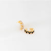 Set earcuff x 2 multicorazones negro y blanco