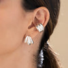 Set X2 Candongas silver + Earcuff Chunky