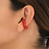 Earcuff Tejido rojo