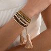 Pulsera Borlas y Mostacillas + Aretes