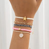 Set De Pulseras Con Dije De Estrella + Aretes